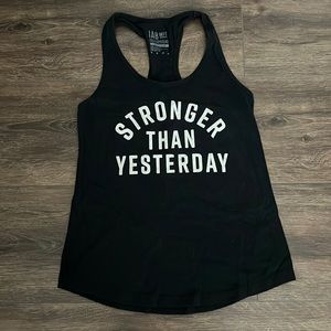 ‘Stronger than yesterday’ women’s workout tank